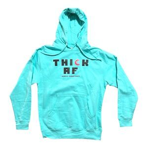 Thick AF Iconix Industries Hooded Sweatshirt, Size Medium, Blue